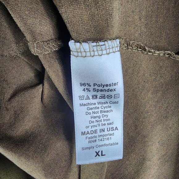 Womens Brown LuLaRoe Top Long Sleeve Round Neck Polyester Stretch Size XL - Picture 4 of 8